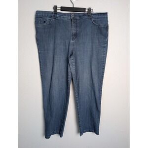 Gloria Vanderbilt Amanda Jeans Womens 22W Blue High Rise Straight Stretch Denim